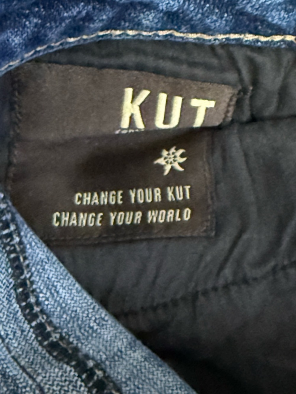 Kut from the Kloth Blue Distressed Straight Leg Women's Jeans Size 4 - Picture 7 of 7